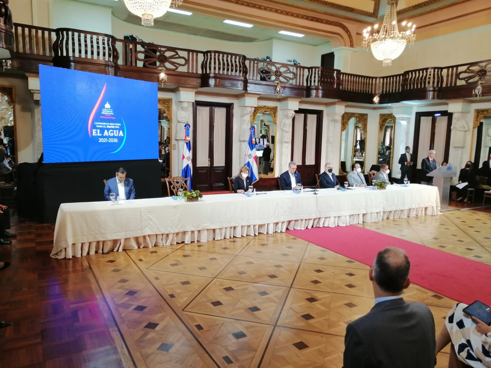 Presidente Luis Abinader encabeza la presentación del Compromiso Nacional  para el Pacto por el Agua (2021-2036)