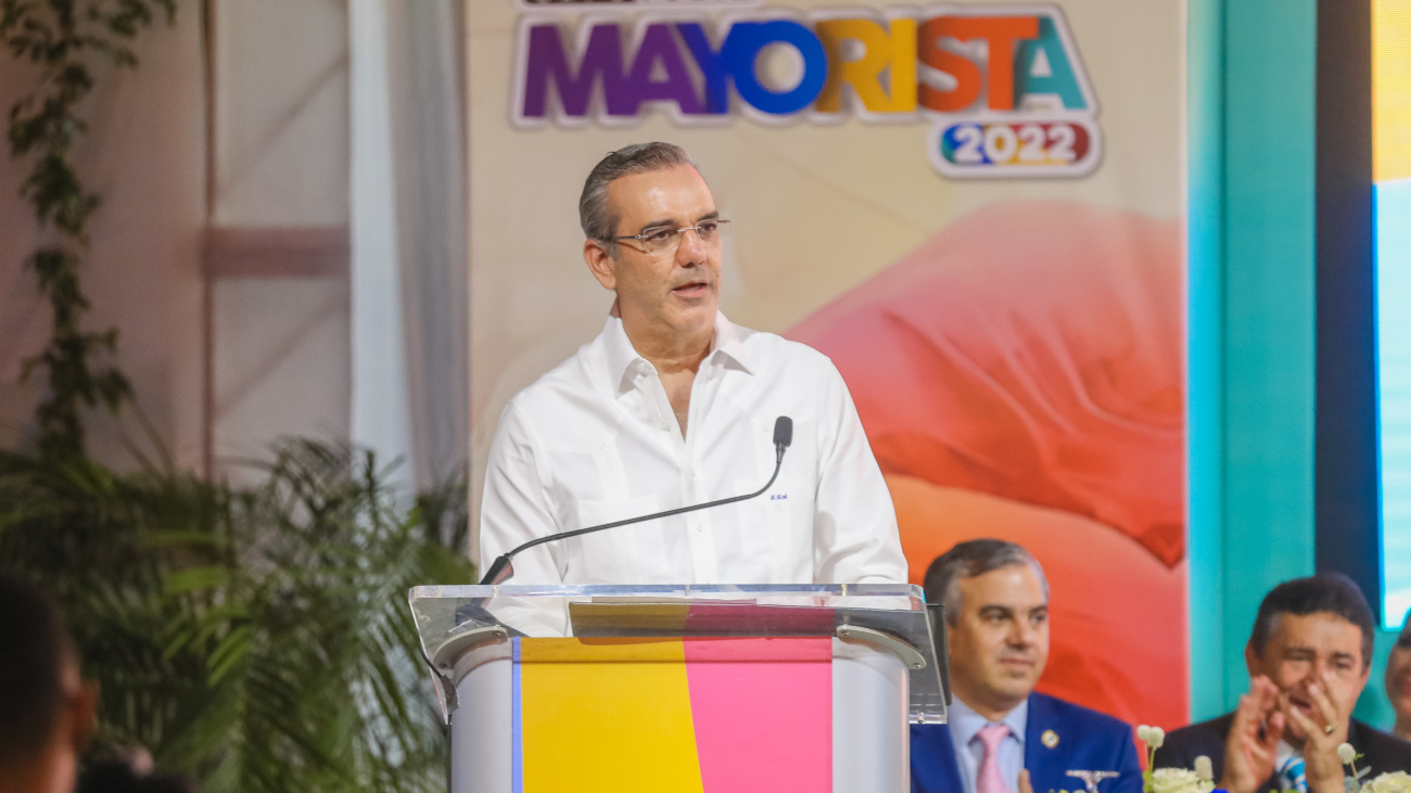 Presidente Abinader durante la Expo Feria Mayorista 2022