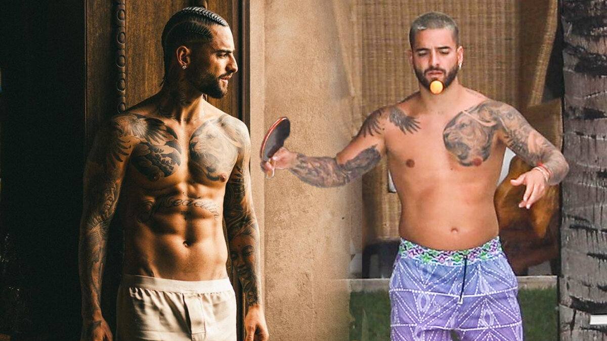 Maluma en su cambio de cuerpo