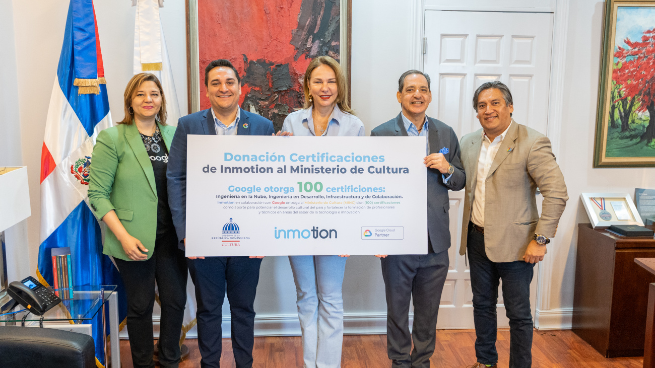 Ministerio de Cultura recibe donacion de 100 certificaciones por Google e Inmotion