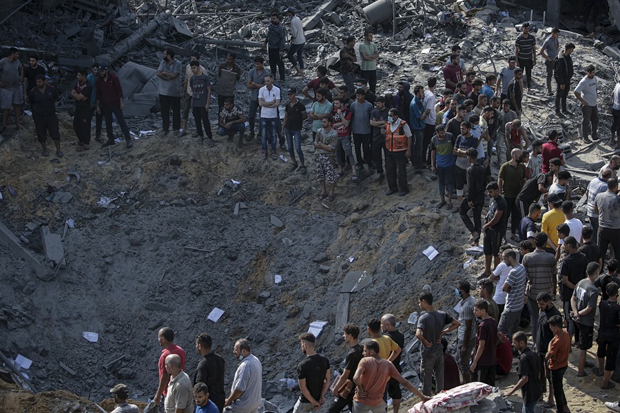 Search operations following airstrikes on Al Falouja, Gaza