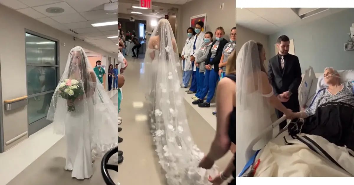 Decide casarse en un hospital para que su papá pudiese entregarla  
