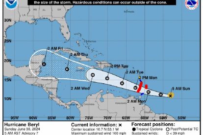 Huracan Beryl Coo NOAA 300624 1