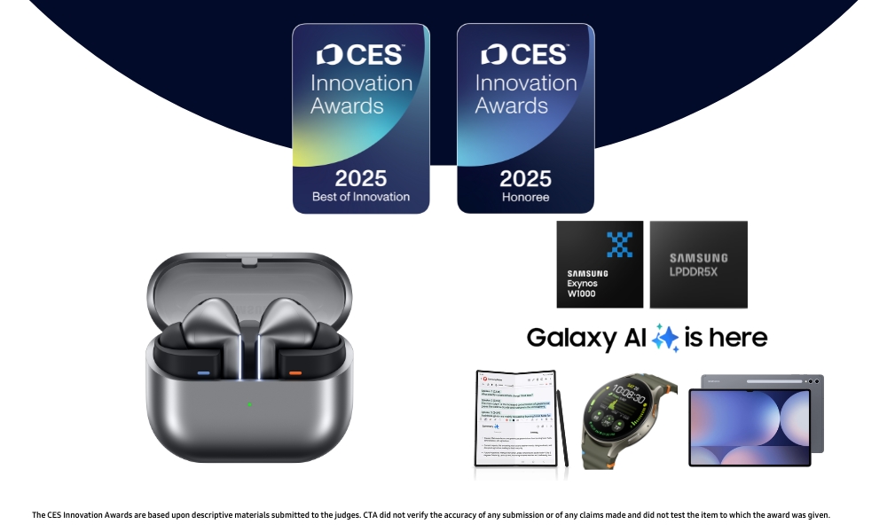 samsung corporate ces 2025 ces 2025 innovation award honored by consumer technology association dl2 f