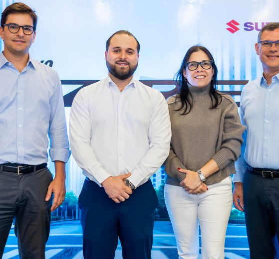 Foto 1, alexis anselin, vicente chuan, marielly figueroa y aníbal rodríguez.
