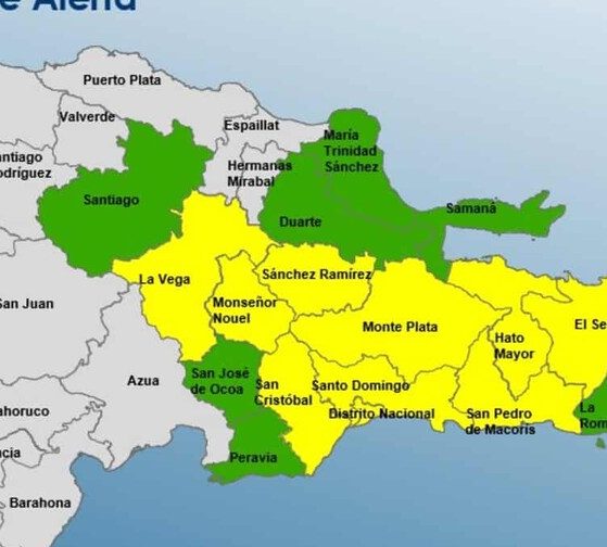 10 provincias en alerta amarilla y 8 en verde por lluvias y vaguada a9682635 focus min0.1 0.06 896
