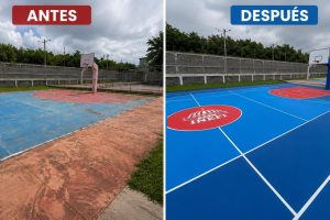 PIE DE FOTO CANCHAS REMOZADAS POR INEFI EN CARCEL