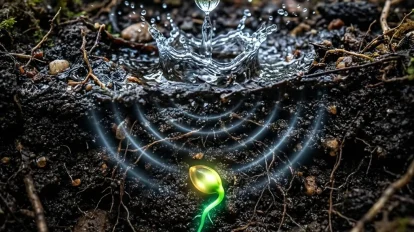 Semilla germinando sonido lluvia