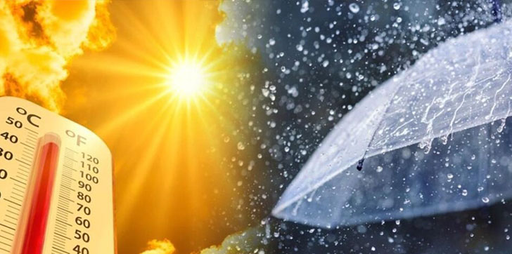 Lluvia y calor