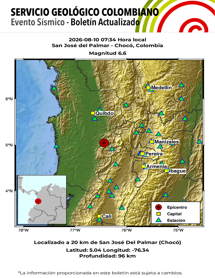 Temblor colombia sismo de magnitud 67 reportado en choco 50e7361e focus 0 0 896